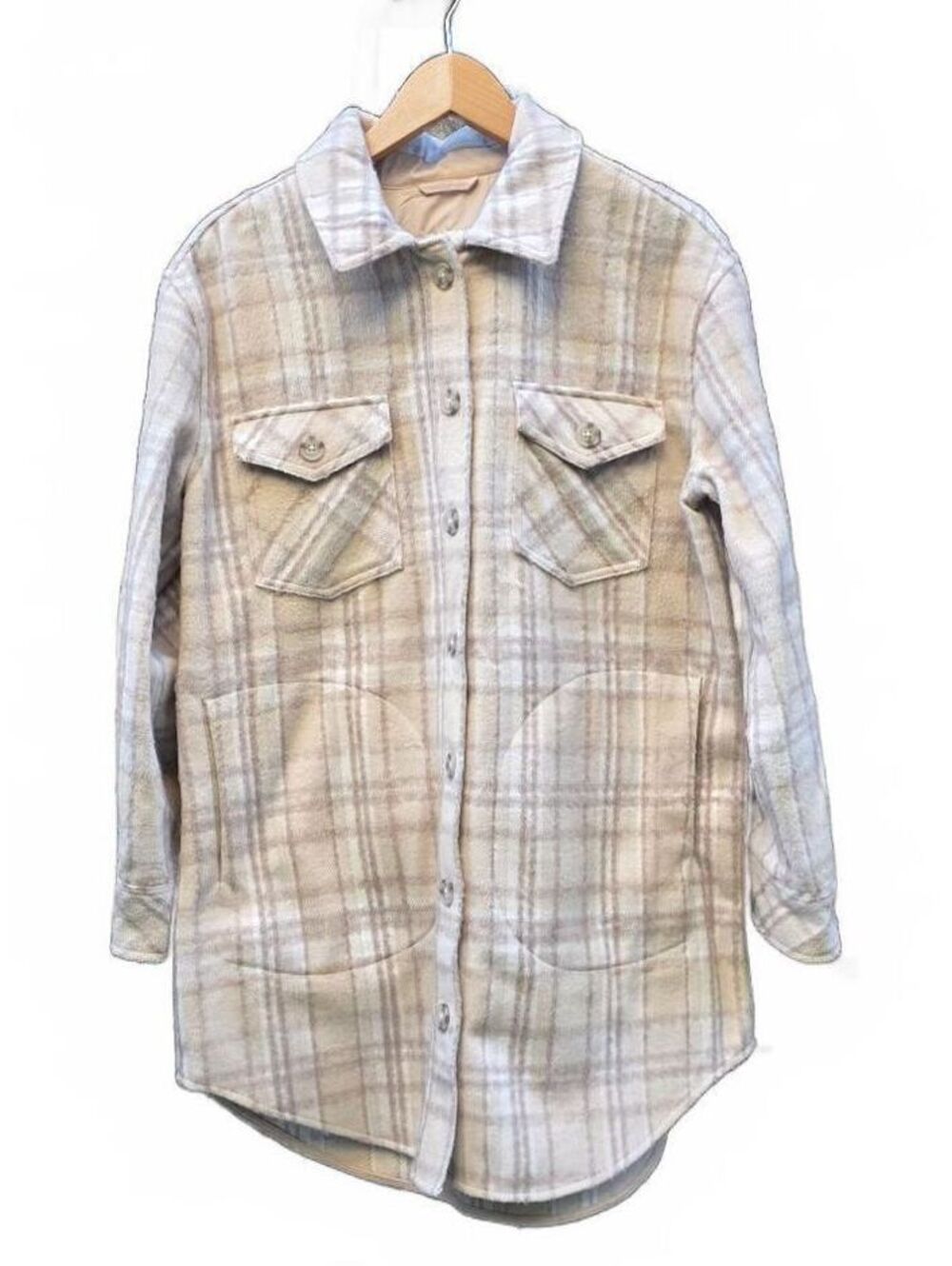 Gentle Fawn Leighton Plaid Coat Jacket - Pink / Cream / Tan Small Small